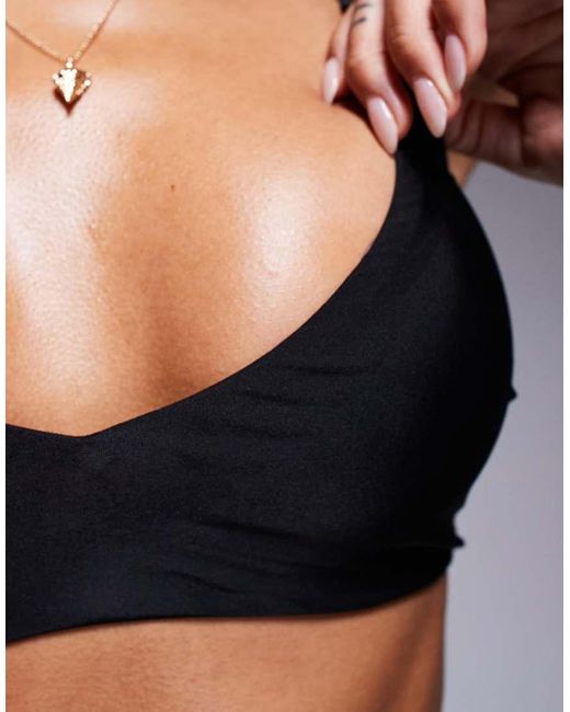 ASOS Black Maya Mix And Match Skinny Crop Bikini Top