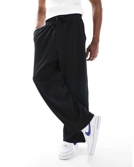 Jack & Jones White Loose Fit Textured jogger for men