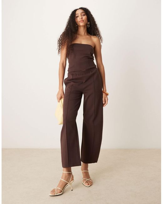 ASOS Natural Co-ord Interlock Barrel Leg jogger
