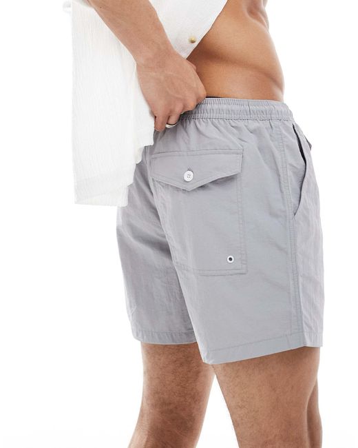 Brave Soul White Swim Shorts for men