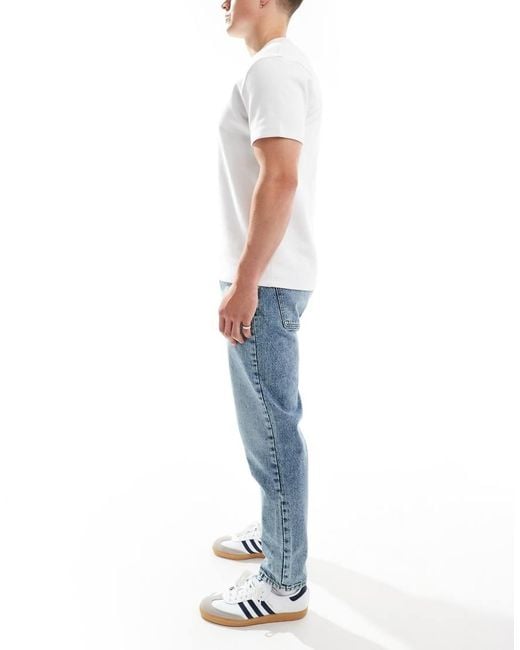 ASOS Blue Tapered Fit Jeans for men