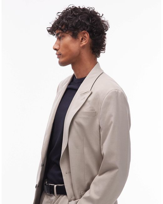 AllSaints Gray Gallow Tailored Blazer for men
