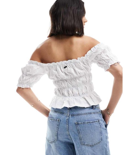 Barbour White Embroidered Jersey Top