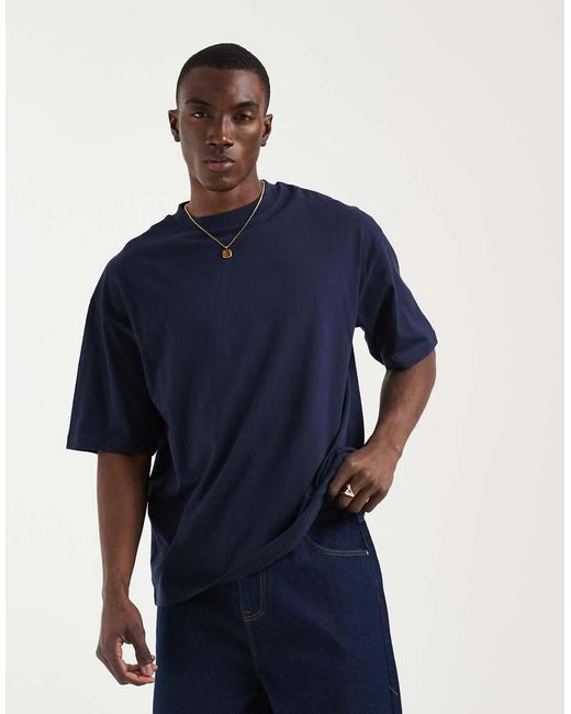 ASOS Blue Oversized T-shirt With Food And Drink Graphic for men