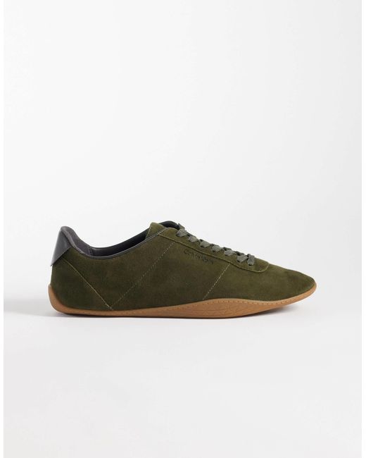 Calvin Klein Green Suede Ballet Trainer