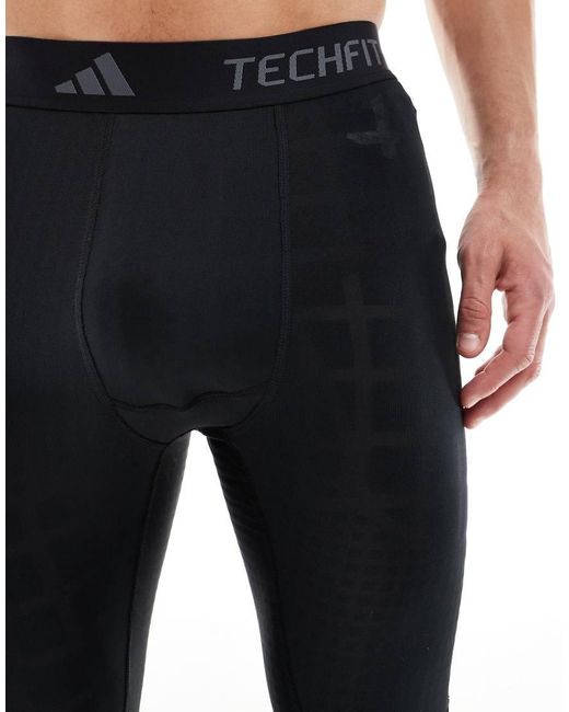 Adidas Originals Blue Adidas Training Tech-fit Cold Ready leggings for men