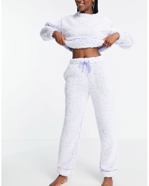 borg hoodie and jogger lounge set