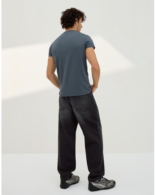 Bershka Black Loose Jeans for men