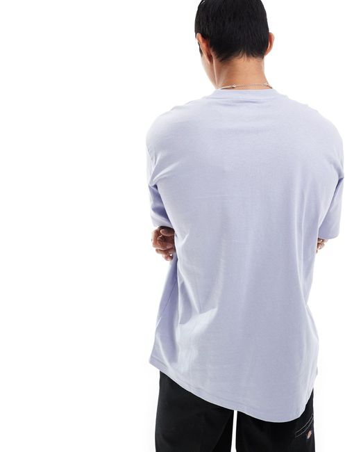 Exclusivité asos - - maple valley - t-shirt à manches courtes avec logo au centre - lilas Dickies en coloris Blue