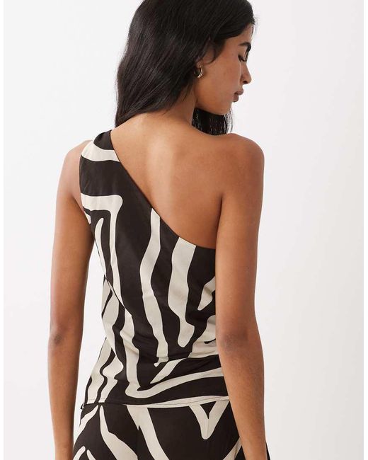 Mango Black Cuca One Shoulder Beaded Top Co-Ord