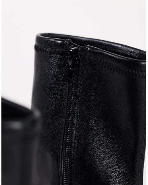 TOPSHOP Black Liam Chunky Sock Boot