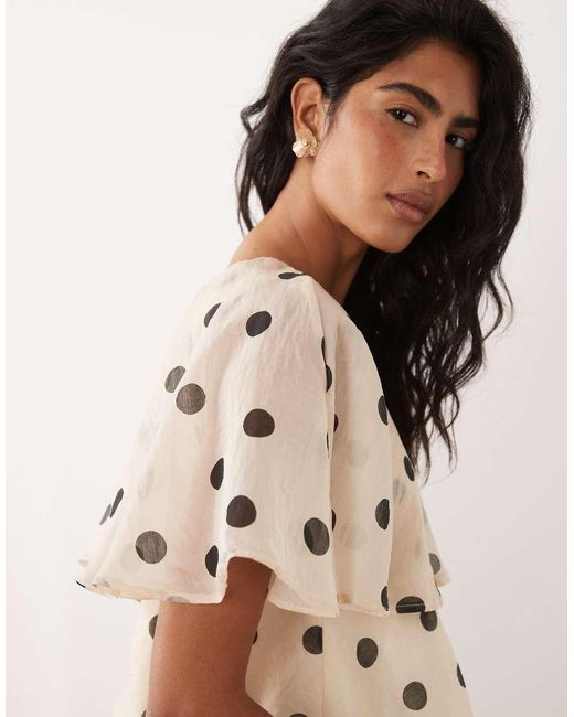 Jdy Natural Ruffles Detail One Shoulder Top
