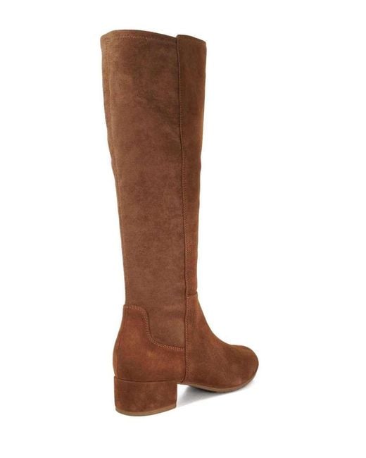 Dune Brown Tayla Knee High Boots