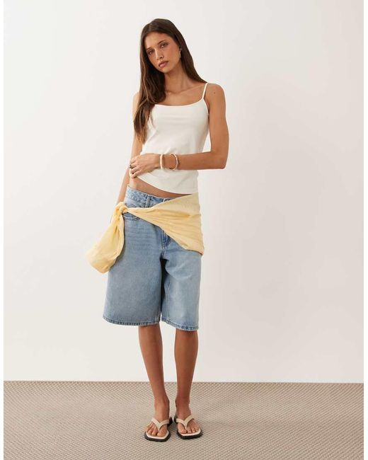 Mango White Polyamide Strappy Cami Top