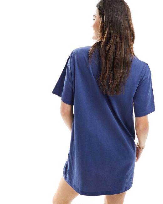 ASOS Blue Oversized Mini T-shirt Dress
