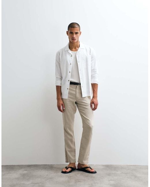 ASOS Multicolor Co-ord Linen Blend Trousers for men