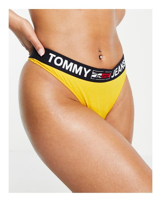 Tommy Hilfiger Yellow Tommy Jeans Logo Thong