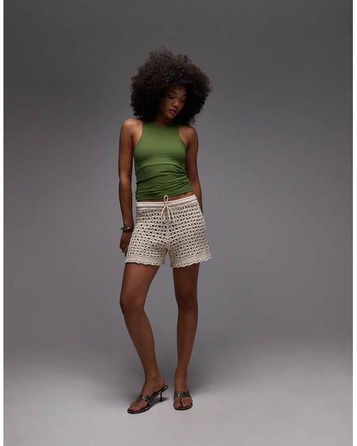 Top Aderente di TOPSHOP in Brown