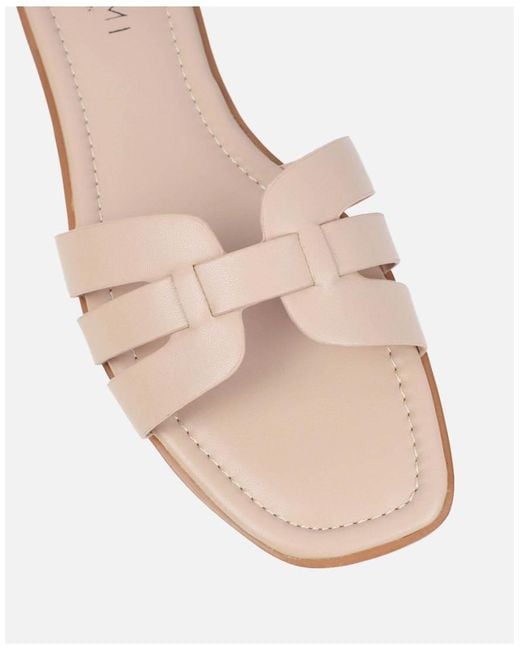 SIMMI Natural Jorja Slip On Flat Sandals