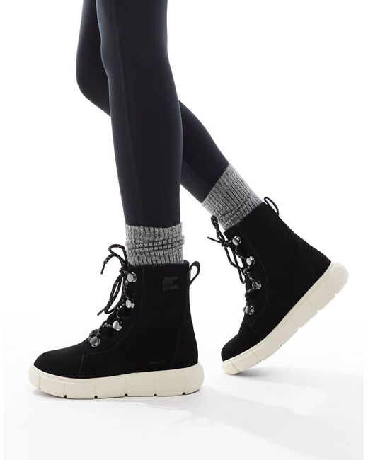 Sorel Black Explorer Iii Joan Hiking Boots