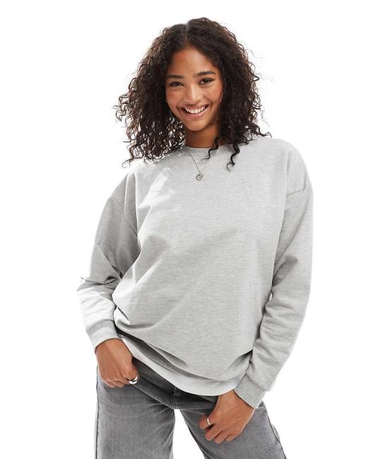 ASOS Regular Fit Sweatshirt in Grey Lyst UK