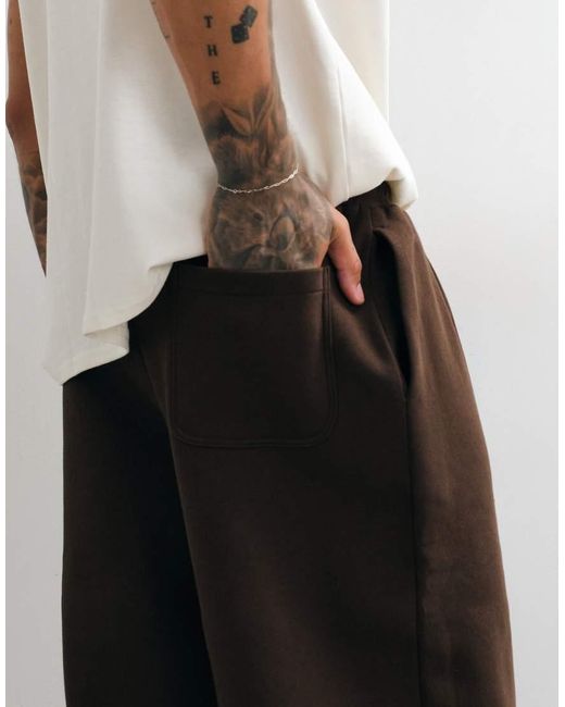 ASOS White Oversized Balloon Pleated jogger for men