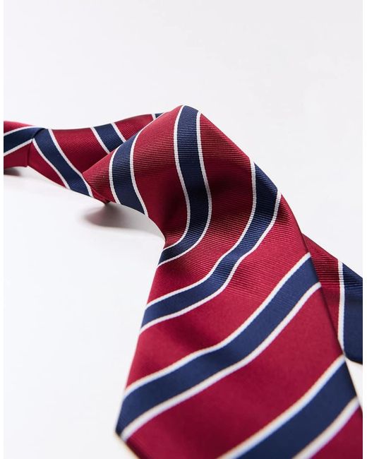 Bershka Gray Striped Tie for men