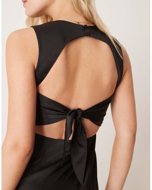 OMNES Natural Nova Midi Dress With Tie Detail