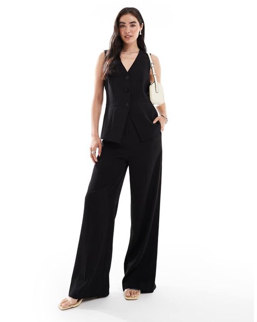 French Connection Black Tailored Waistcoat Detail Jumpsuit