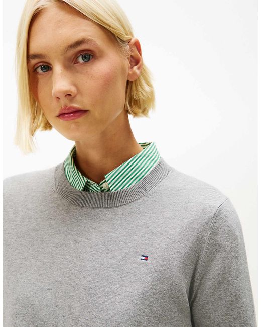 Tommy Hilfiger Gray – pullover aus jersey