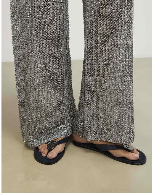 River Island White Studded Detail Toe Thong Flat Sandal