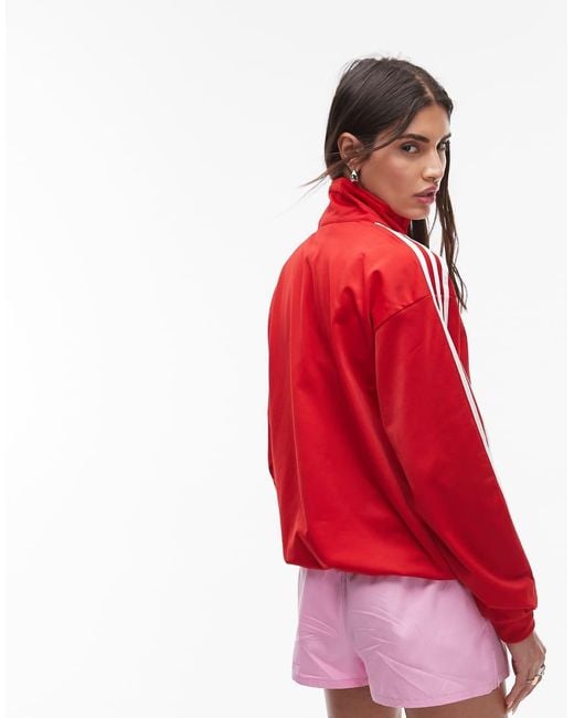 Adidas Originals Red Adicolor Classics Sst Track Jacket