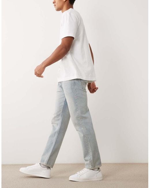 Jack & Jones White Chris Straight Fit Jeans for men