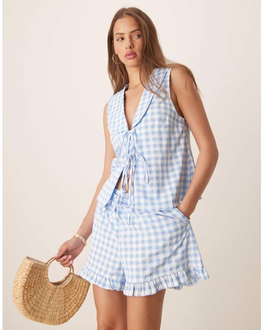 ASOS Blue – tanktop mit vichy-karos