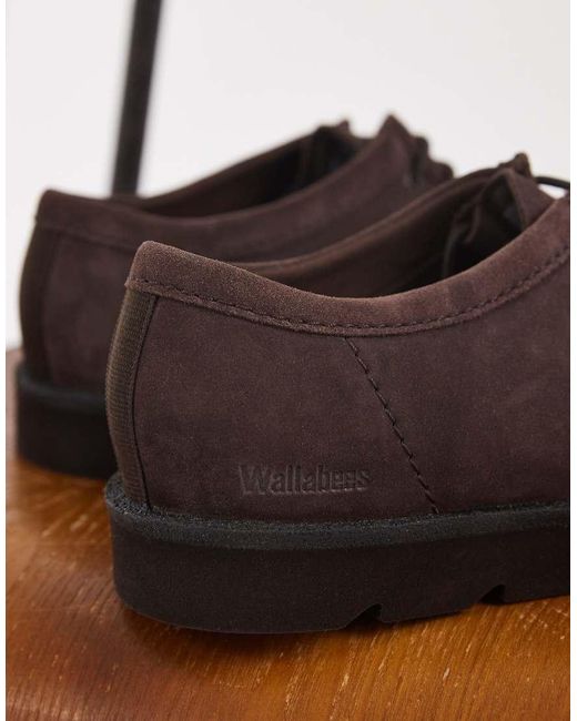 Clarks Brown Meare Walla Dark Suede