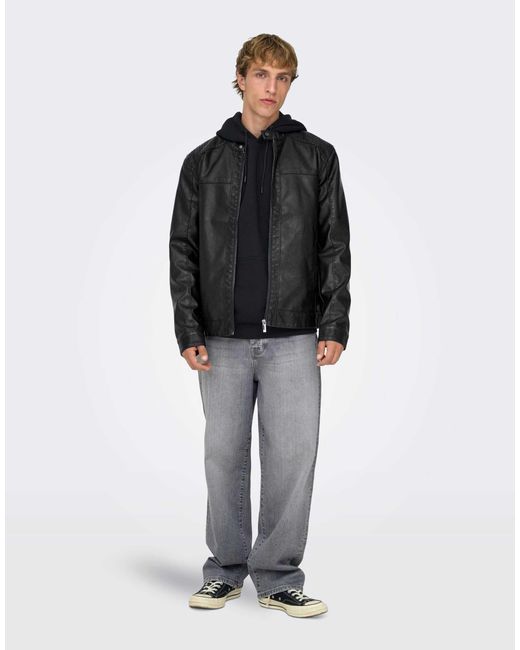 Veste Only & Sons pour homme en coloris Black