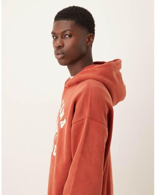 Abercrombie & Fitch Red Western Graphic Hoodie for men