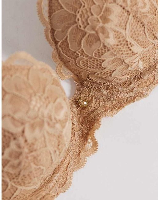 Ann Summers Natural Sexy Lace Padded Plunge Bra 2 Pack