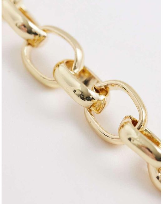 ASOS White Chunky Chain Necklace With T-Bar Detail