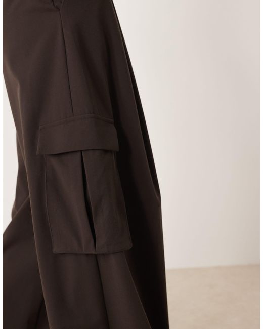 ASOS White Tailored Wide Leg Cargo Trouser