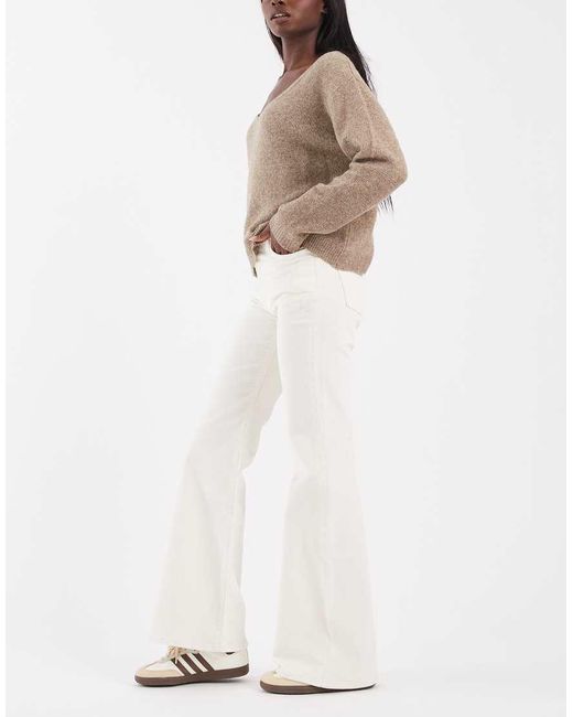 Levi's White Ribcage Flare Jeans