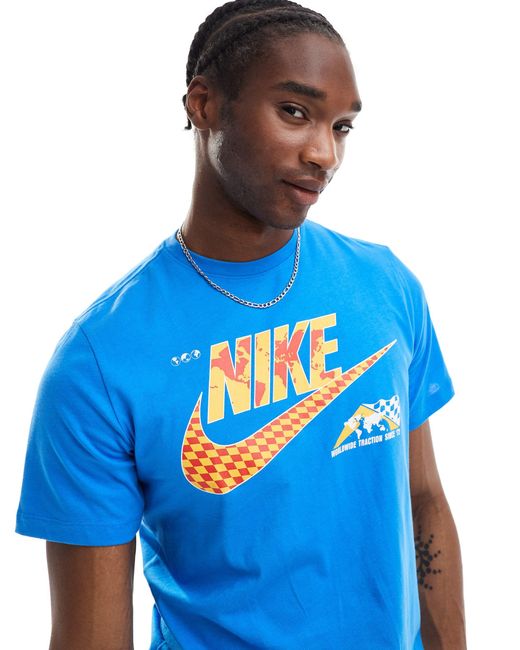 Nike Blue Sole Rally Futura Logo T-shirt for men