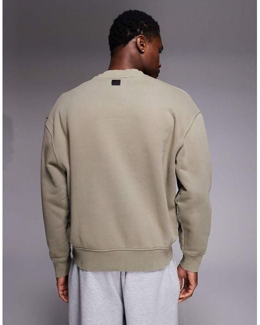 4505 Gray Icon Rest Day Heavyweight 440Gsm Cotton Oversized Boxy Sweatshirt for men