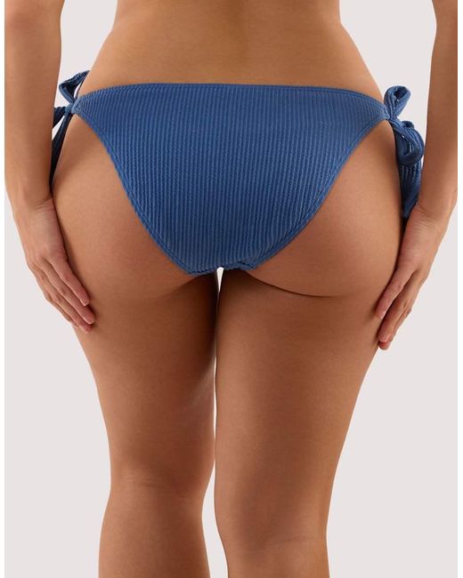 Peek & Beau Blue Hattie Crinkle Tie Side Bikini Brief