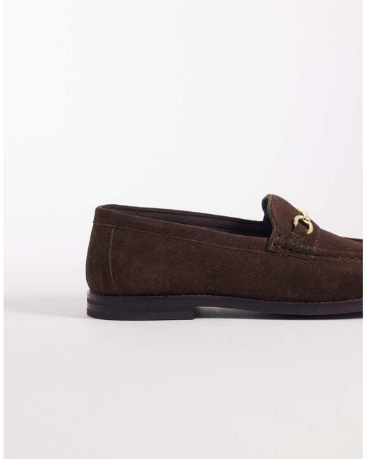 ASOS Brown Penny Snaffle Loafer for men