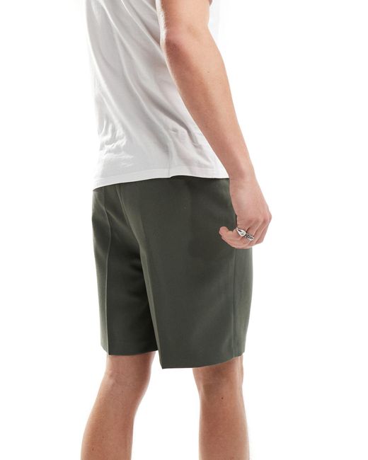 ASOS Green Smart Wide Leg Shorts for men