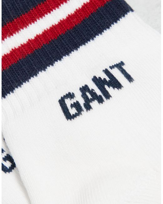 Gant White Socks With Logo for men