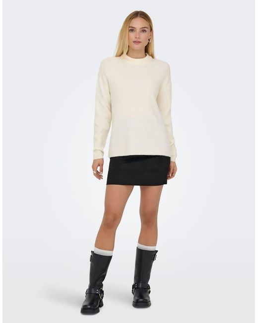 ONLY White Knitted Pullover