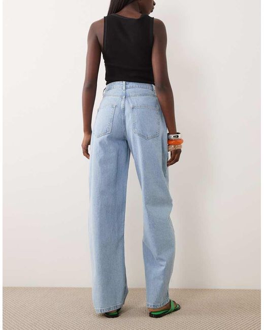 Miss Selfridge Blue Barrel Leg Jean