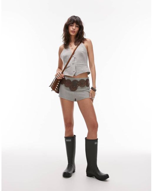 Lioness Gray Renewal Tailored Plunge Halterneck Top